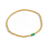 Gold Beaded Birthstone Bracelet
