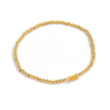 Gold Beaded Birthstone Bracelet