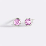 Birthstone Bezel Studs