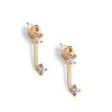 Birthstone Drop Ear Jacket Earrings