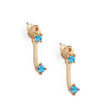 Birthstone Drop Ear Jacket Earrings