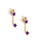 Birthstone Drop Ear Jacket Earrings