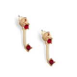 Birthstone Drop Ear Jacket Earrings