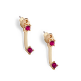 Birthstone Drop Ear Jacket Earrings