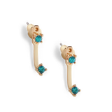 Birthstone Drop Ear Jacket Earrings