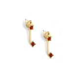 Birthstone Drop Ear Jacket Earrings