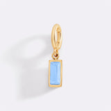 Dainty Baguette Birthstone Charm