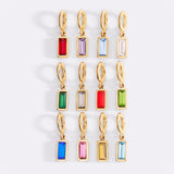 Dainty Baguette Birthstone Charm