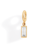 Dainty Baguette Birthstone Charm