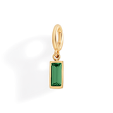 Dainty Baguette Birthstone Charm