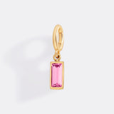 Dainty Baguette Birthstone Charm
