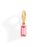 Dainty Baguette Birthstone Charm