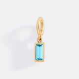 Dainty Baguette Birthstone Charm