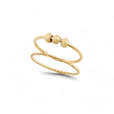 Dainty Stackable Beaded Fidget Ring Set