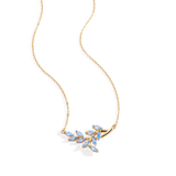 Birthstone Leaf Pendant Necklace