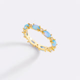 Eternity Fire Opal Ring