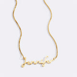Fairy Name Necklace with Box Chain