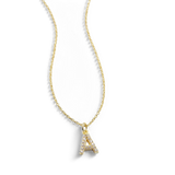 Pavé Uppercase Initial Necklace