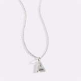 Pavé Uppercase Initial Necklace