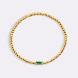 Gold Beaded Birthstone Bracelet