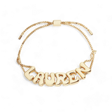 Groovy Adjustable Chain Name Bracelet