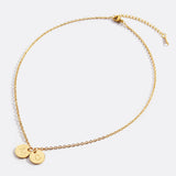 Dainty Disc Initial Necklace
