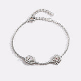 Personalized Birth Flower Charm Bracelet