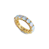 Blue Opal Eternity Ring