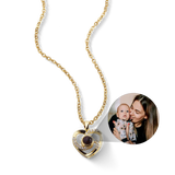 Center of My Heart Pave Photo Necklace