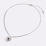 Center of My Heart Pave Photo Necklace