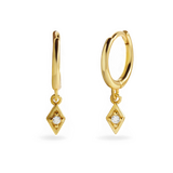 Dainty Diamond Charm Earrings