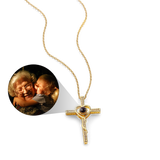 Heart and Cross Photo Necklace