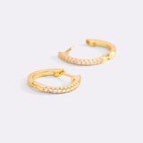 Small Dainty Pave Earring