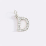 Dainty Pave Initial Charm