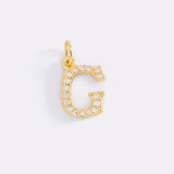 Dainty Pave Initial Charm