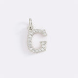 Dainty Pave Initial Charm