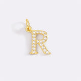 Dainty Pave Initial Charm