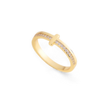 Let God Be In Control Golden Cross Ring