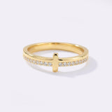 Let God Be In Control Golden Cross Ring