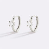Dainty Single Stone Huggie Hoops