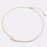 Fairy Name Necklace with Paperclip Chain