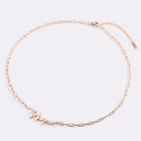Fairy Name Necklace with Paperclip Chain