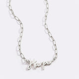 Fairy Name Necklace with Paperclip Chain