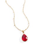 Birthstone Drop Pendant Necklace