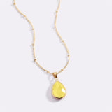 Birthstone Drop Pendant Necklace