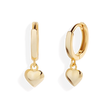Dainty Heart Hoop Earrings