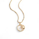 Enamel Sun Pendant Necklace