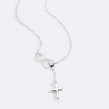 Infinity Cross Pendant Necklace