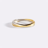 Mixed Metal Crossover Ring