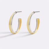 Mixed Metal Crossover Earrings